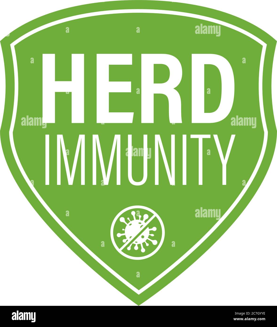 Herd immunity logo icon for New normal lifestye concept. After the Coronavirus or Covid-19 causing the way of life of humans to change to new normal. Stock Vector