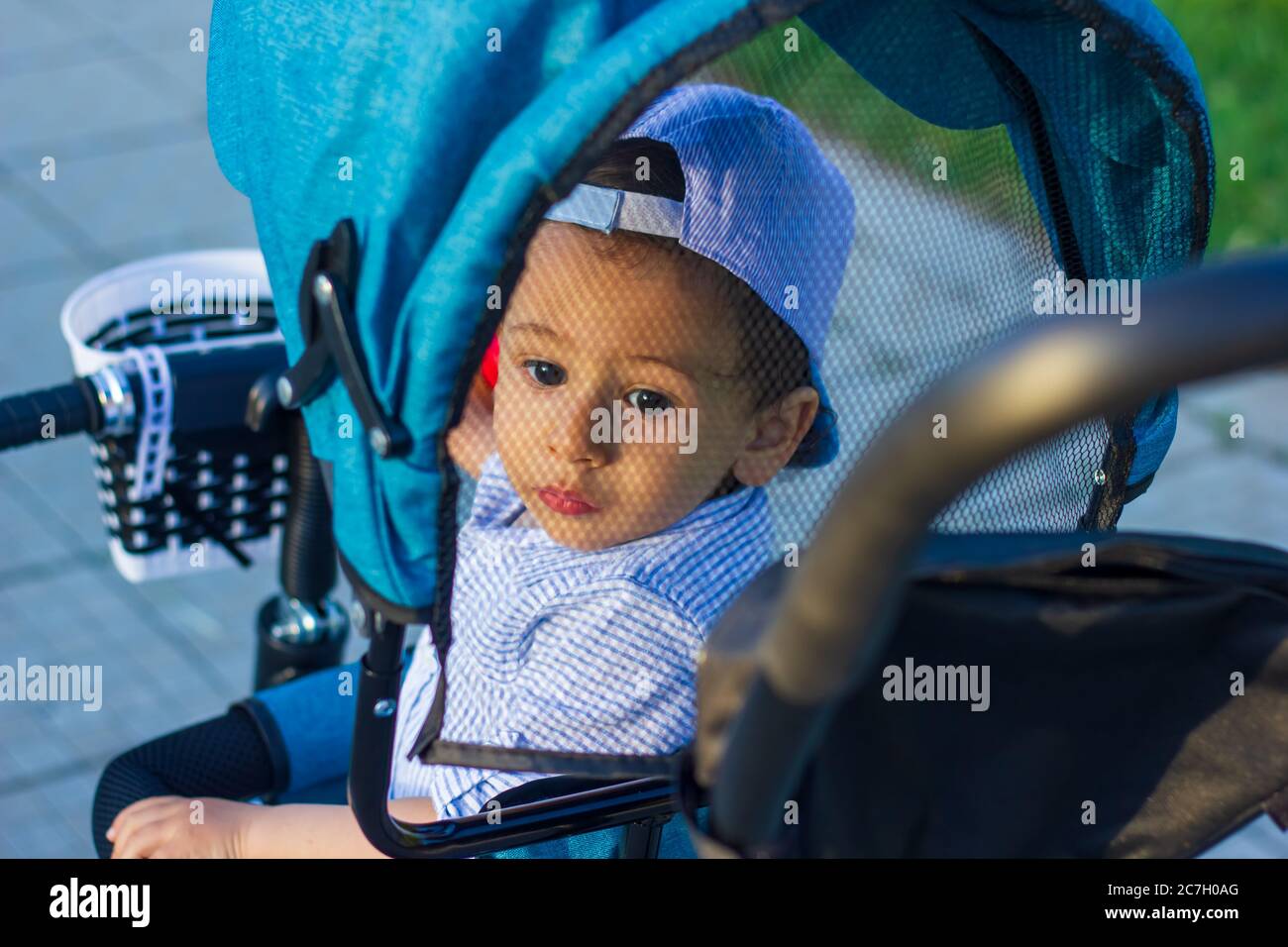 little boy riding a bike, little boy on a bike Stock Photo Alamy
