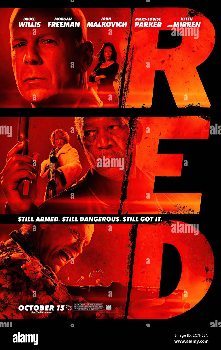 red - Movie Poster Stock Photo