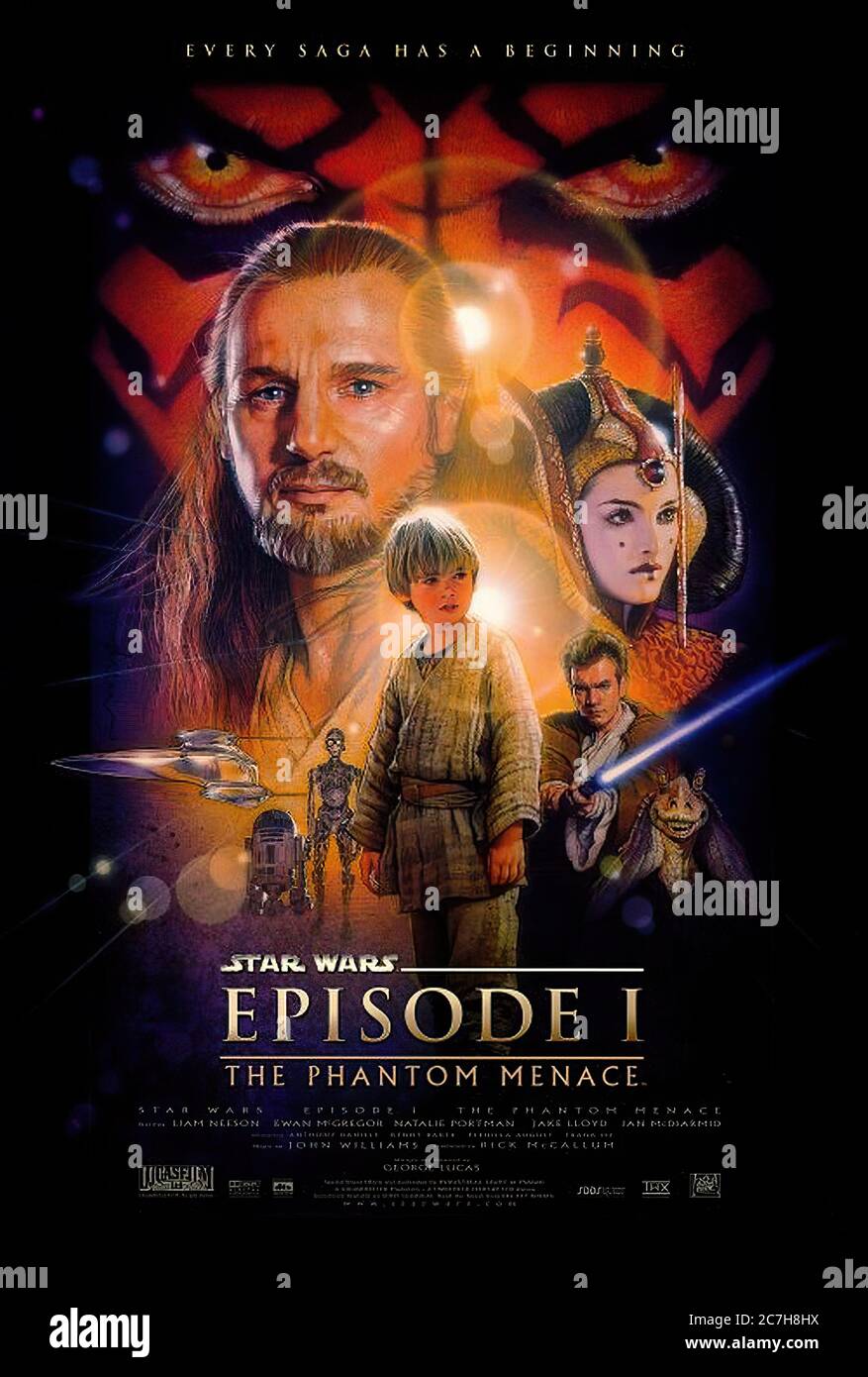 Star Wars Episode I  the Phantom Menace - Movie Poster Stock Photo