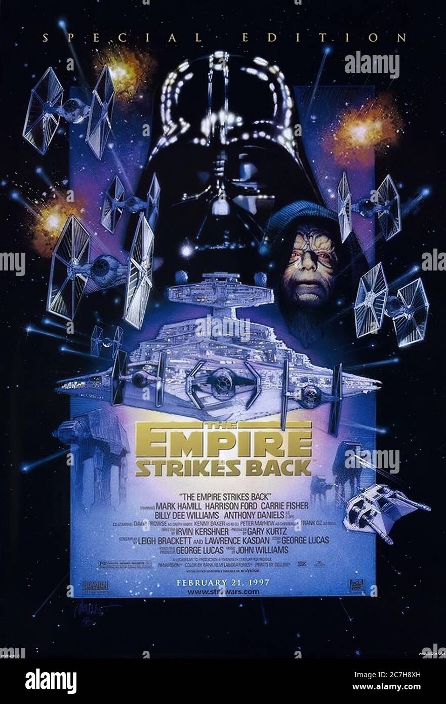 Star Wars Episode V the Empire Strikes Back - Movie Poster Stock Photo
