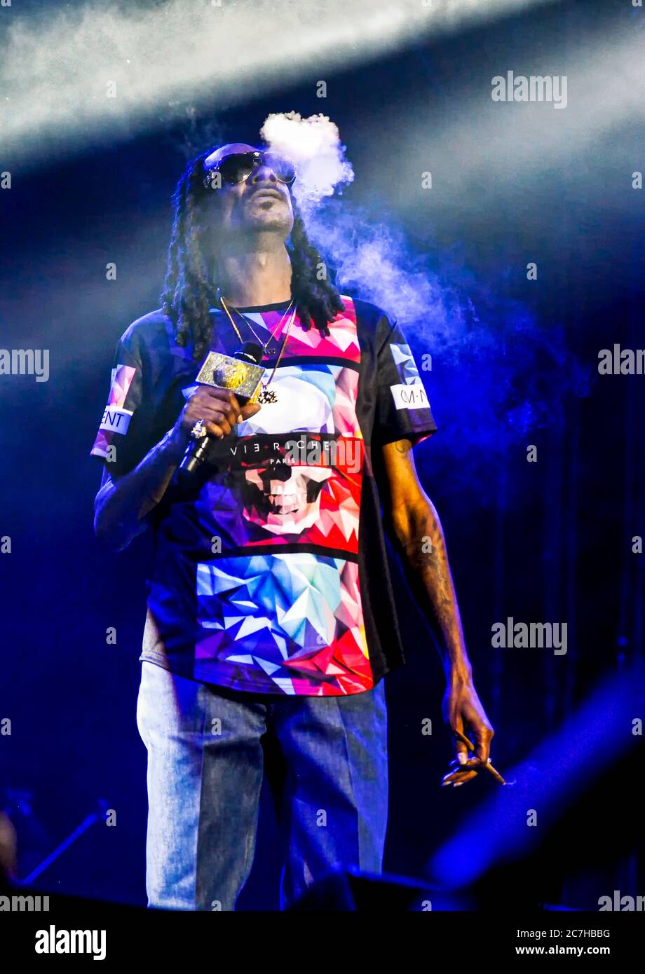 Snoop Dogg Performing at the Life Is Beautiful Festival in Downtown Las Vegas, Nevada Stock Photo