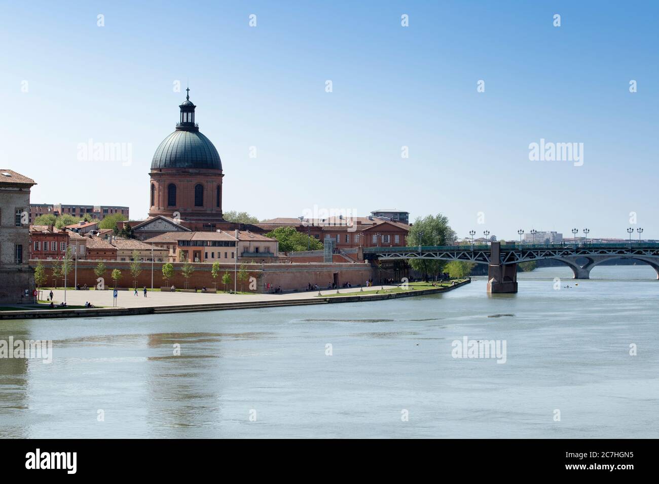 Cathedral, Toulouse, Canal du Midi, France, France Stock Photo