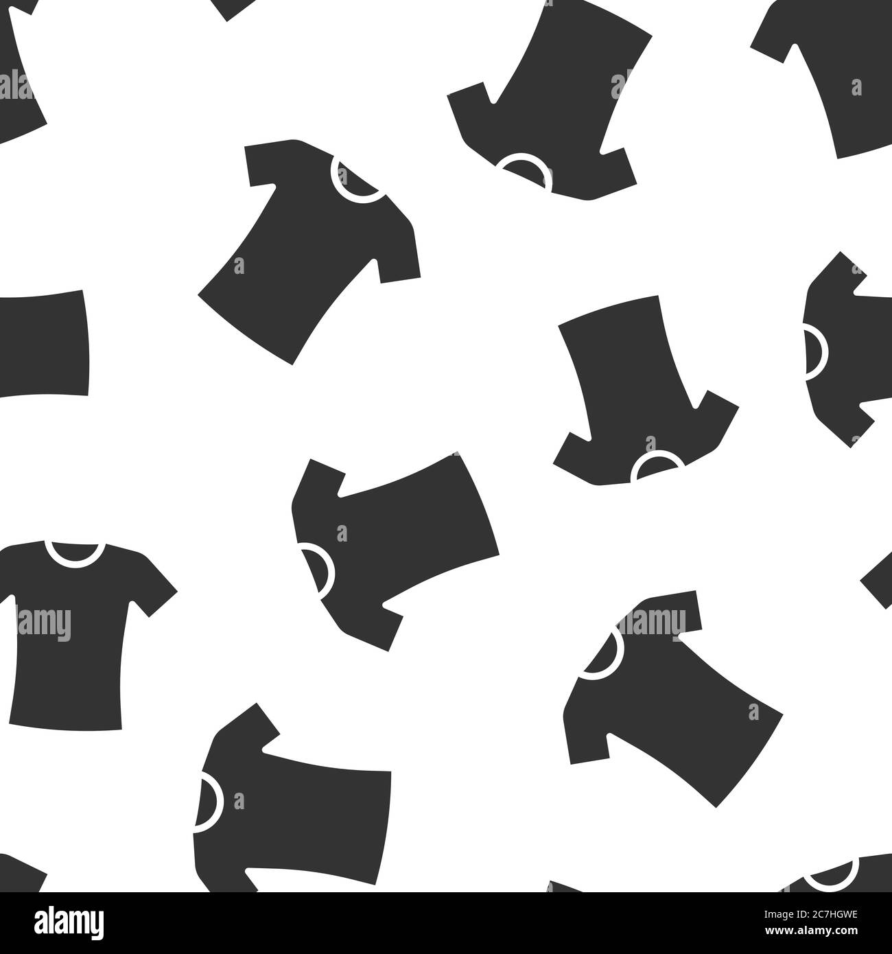 Tshirt icon in flat style. Casual clothes vector illustration on white ...