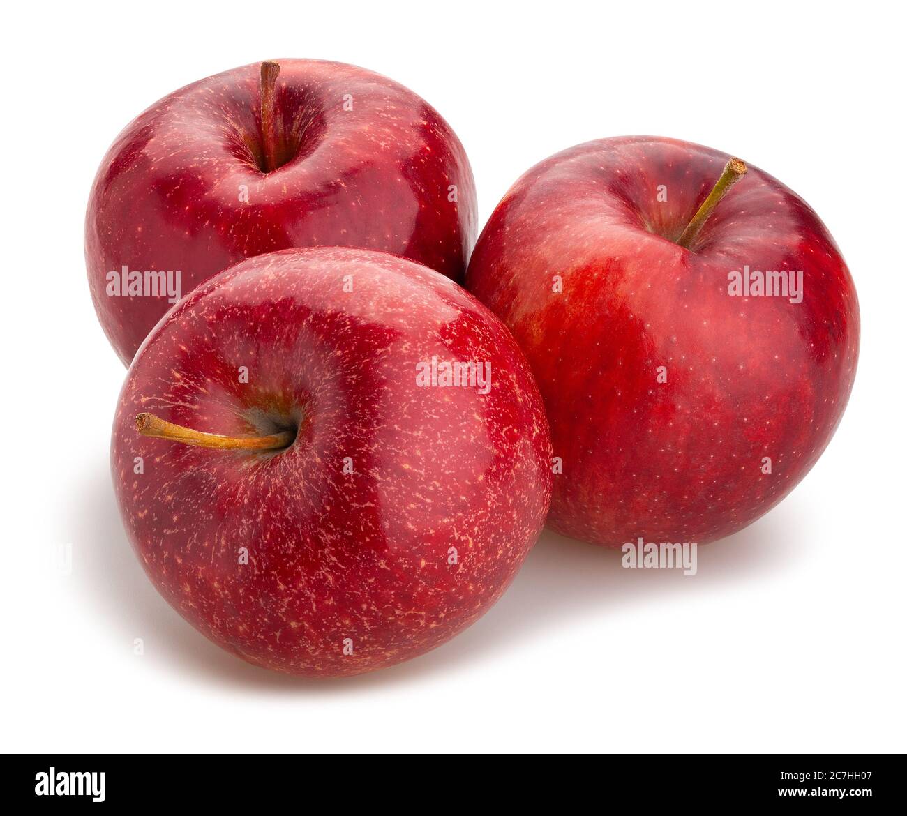 red apple path isolated on white Stock Photo
