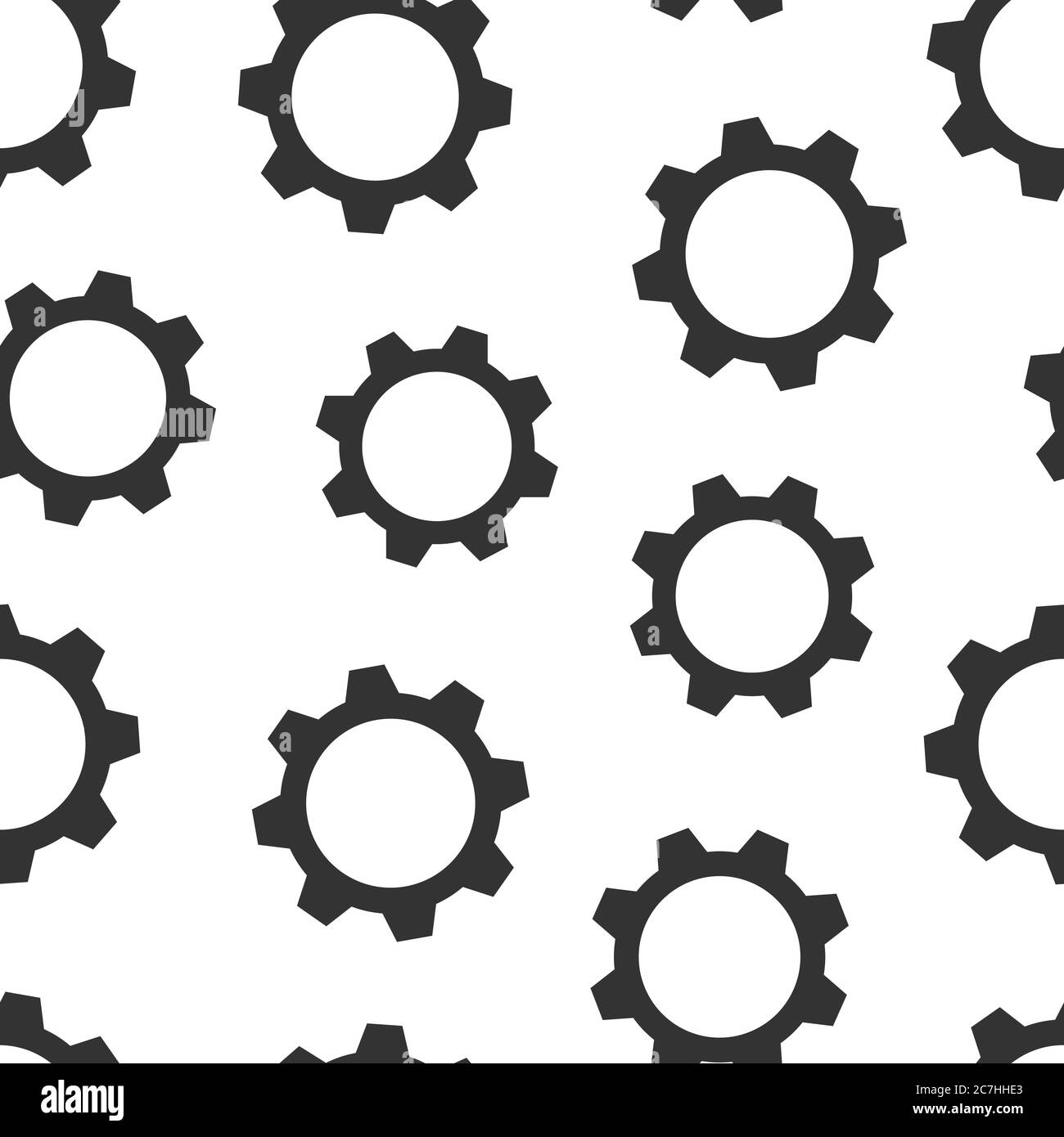 Gear vector icon in flat style. Cog wheel illustration on white ...