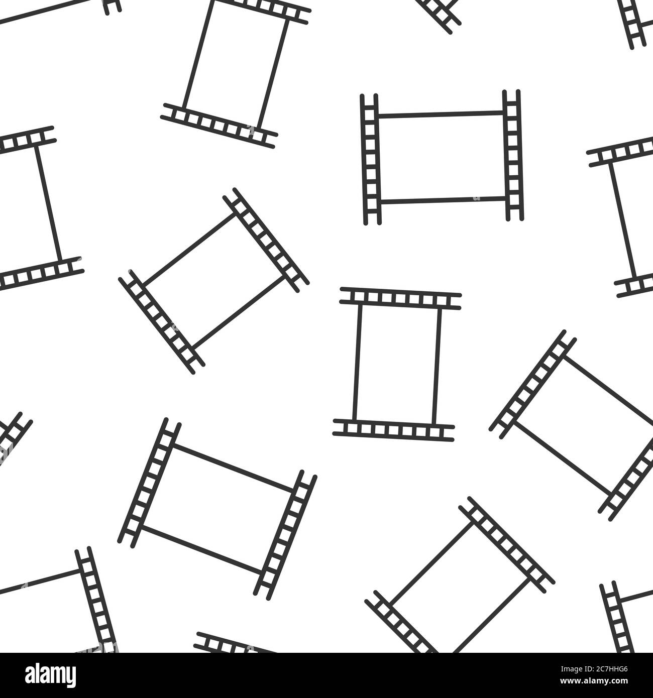 Film icon in flat style. Movie vector illustration on white isolated ...