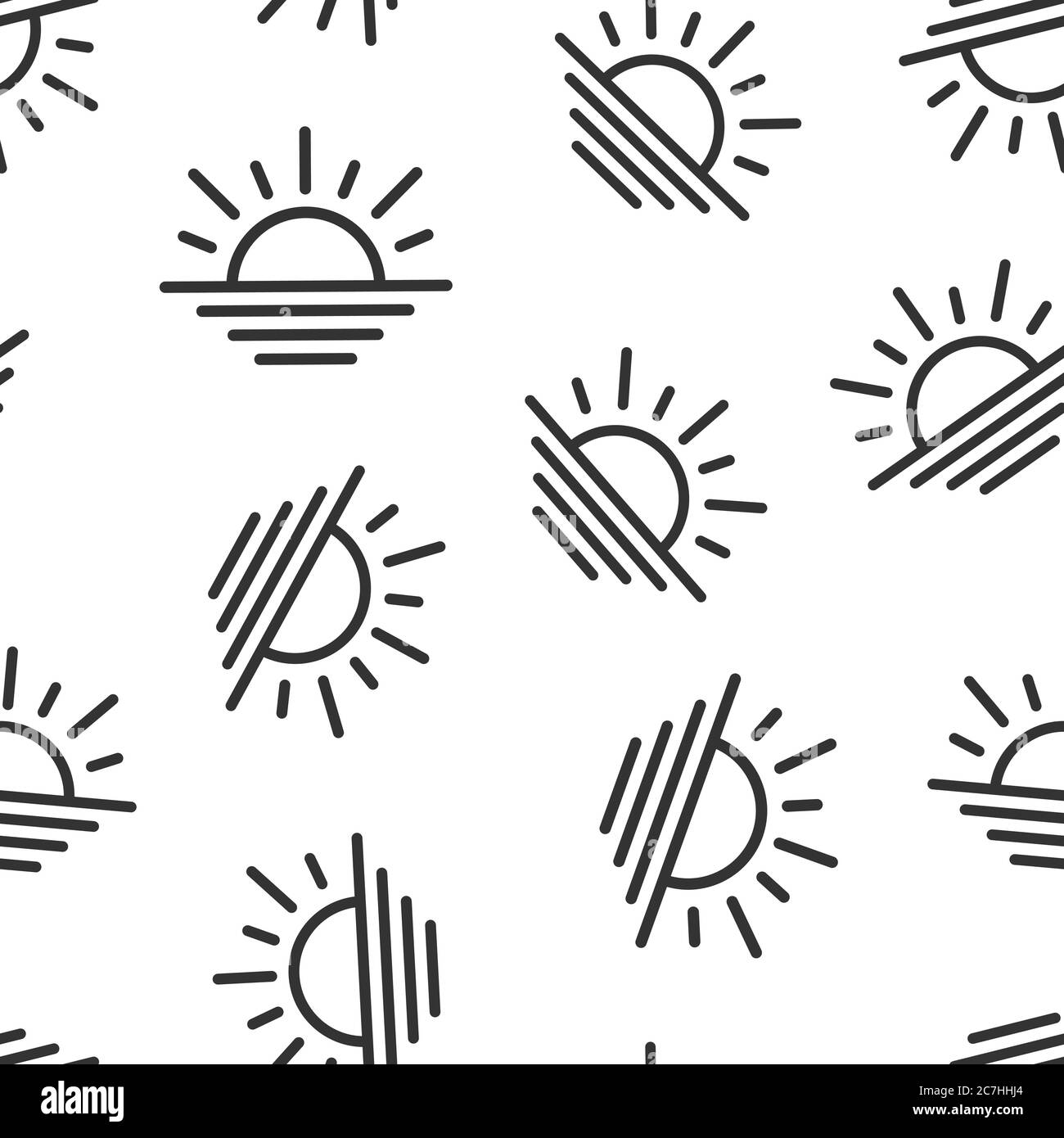 Sun icon in flat style. Sunlight sign vector illustration on white ...