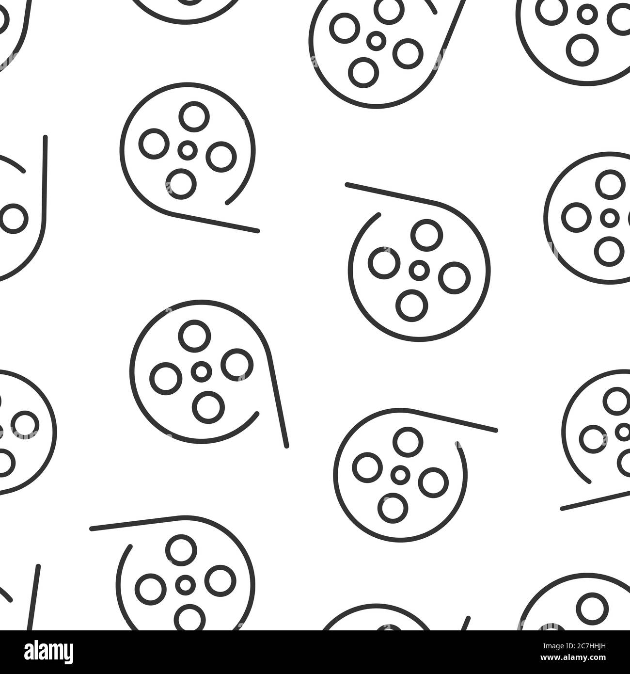 Film icon in flat style. Movie vector illustration on white isolated ...