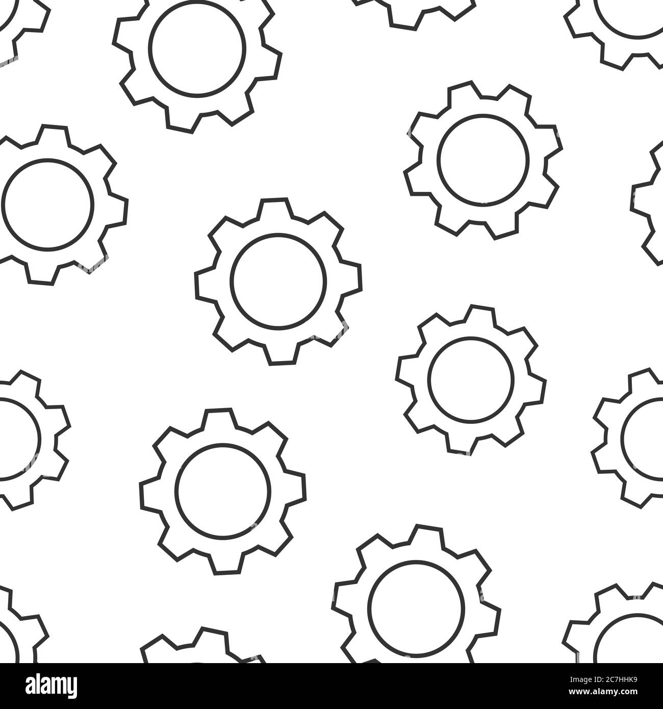 Gear vector icon in flat style. Cog wheel illustration on white ...