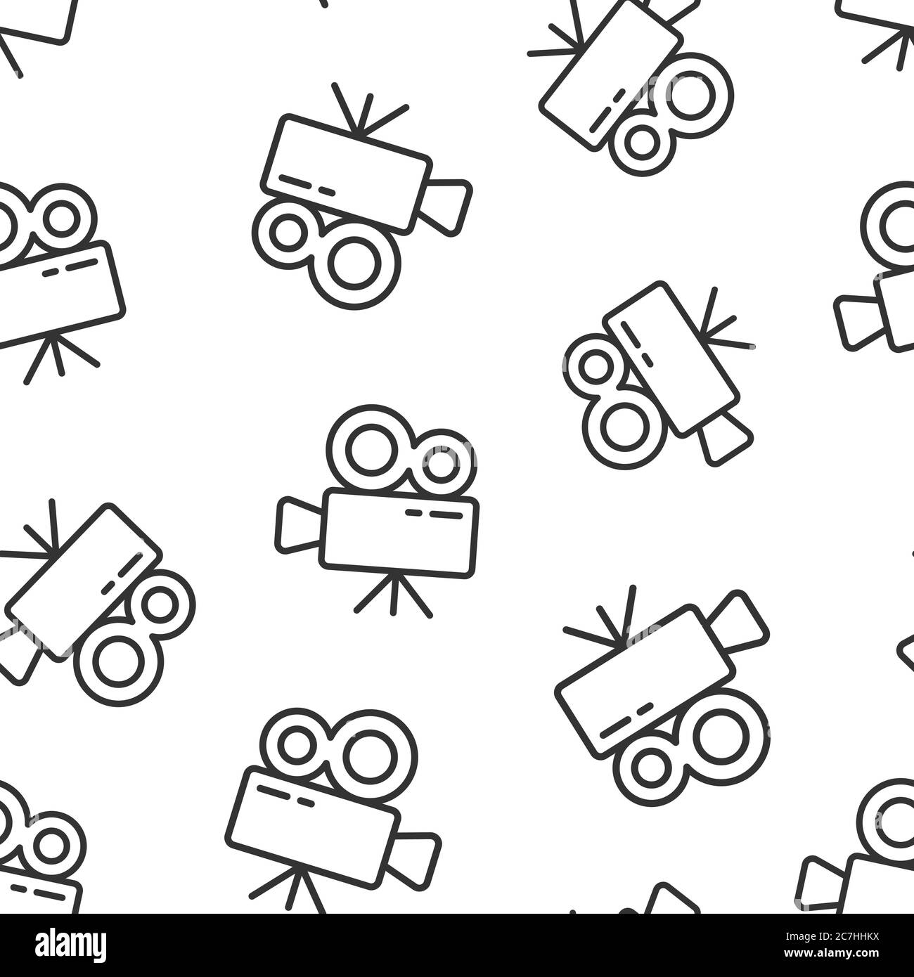 Projector icon in flat style. Cinema camera vector illustration on ...