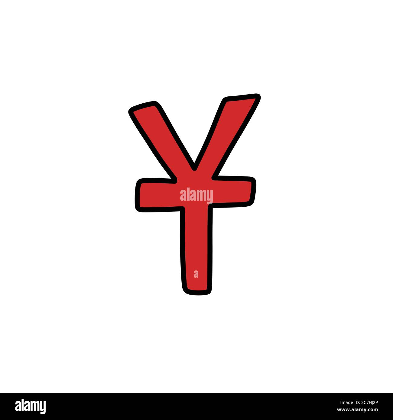 yen symbol doodle icon, vector illustration Stock Vector Image & Art