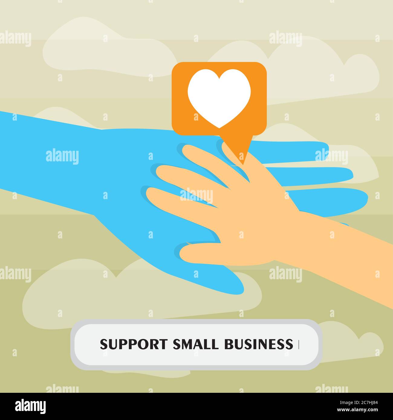 Support local shop small. Local market - Vector Stock Vector Image ...