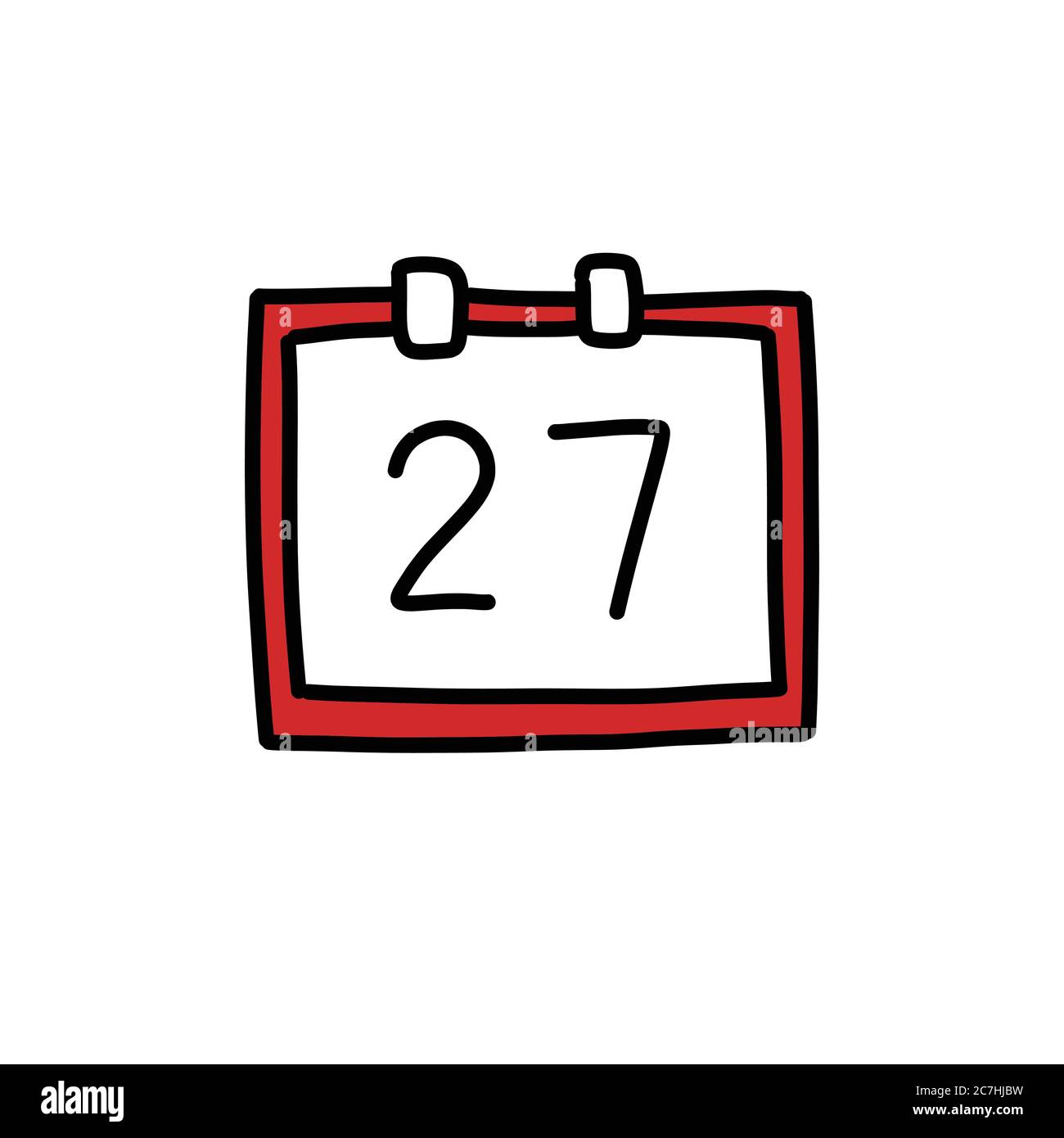 calendar doodle icon, vector illustration Stock Vector Image & Art - Alamy
