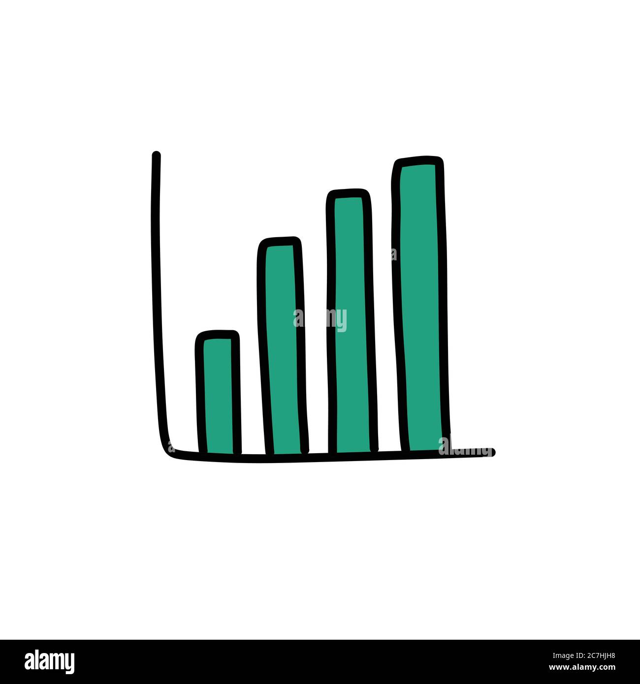 growth chart doodle icon, vector illustration Stock Vector Image & Art