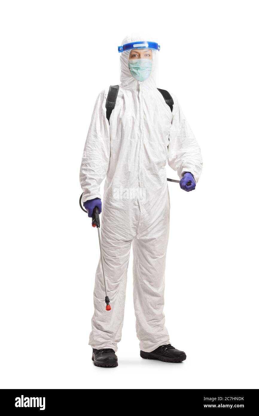 white hazmat suits