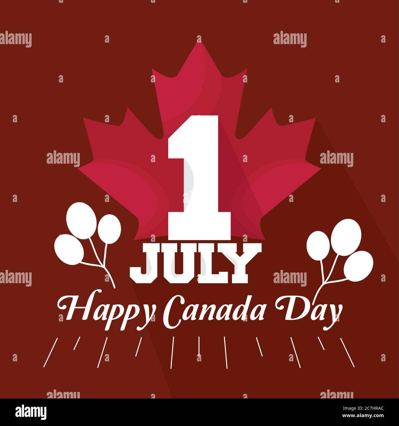 Happy Canada day card with a maple leaf - Vector Stock Vector Image ...