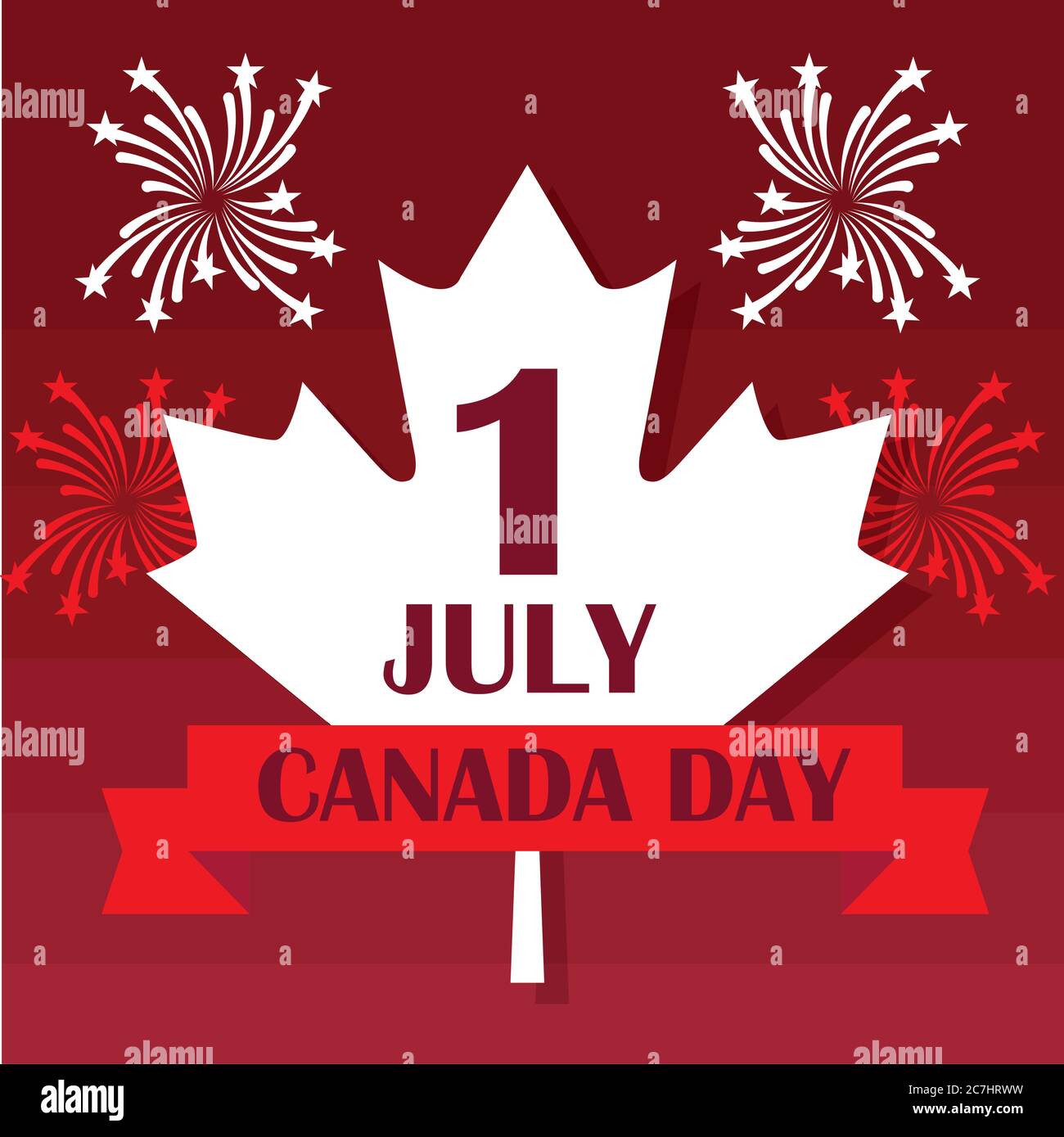 Happy Canada day card with a maple leaf - Vector Stock Vector Image ...