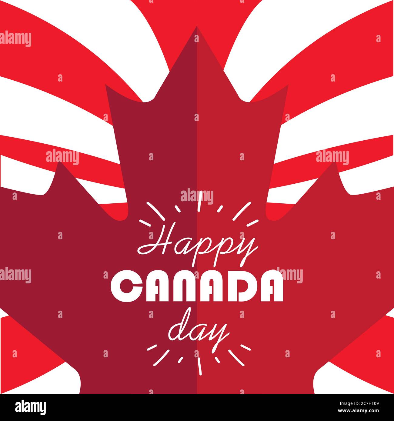 Happy Canada day card with a maple leaf - Vector Stock Vector Image ...