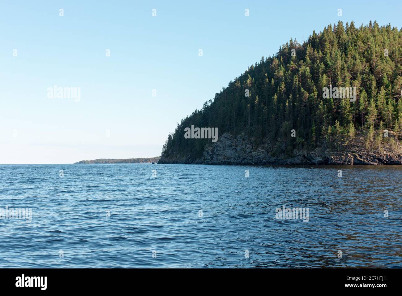 Ladoga Lake with Stone Embankment in Sortavala Stock Photo Alamy