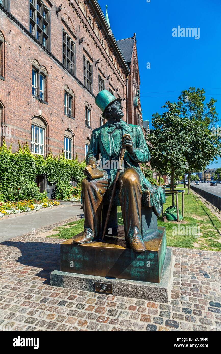 Monument of Hans Christian Andersen in Copenhagen, Denmark Stock Photo ...
