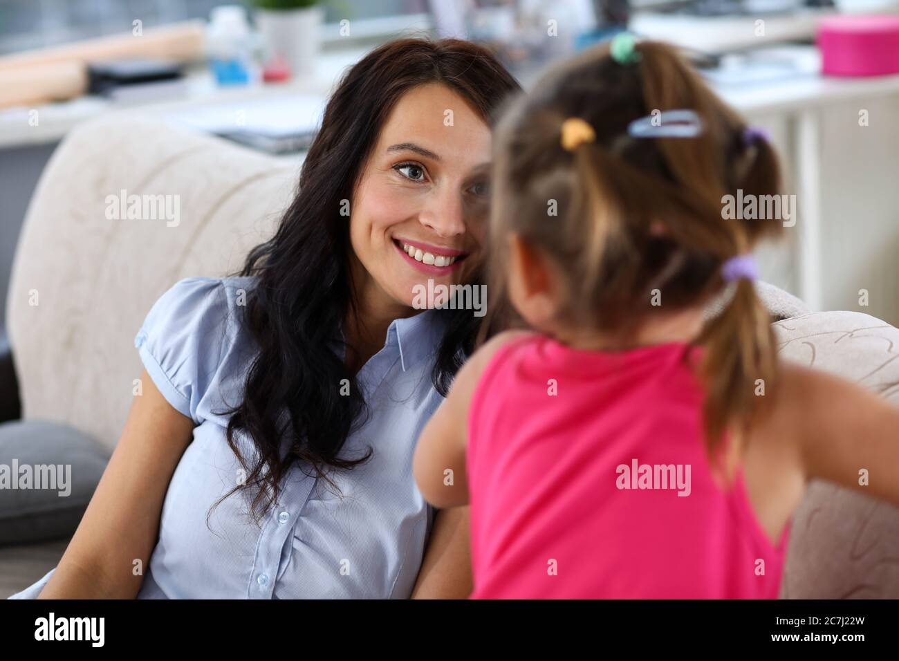 Mother spending time with daughter Stock Photo
