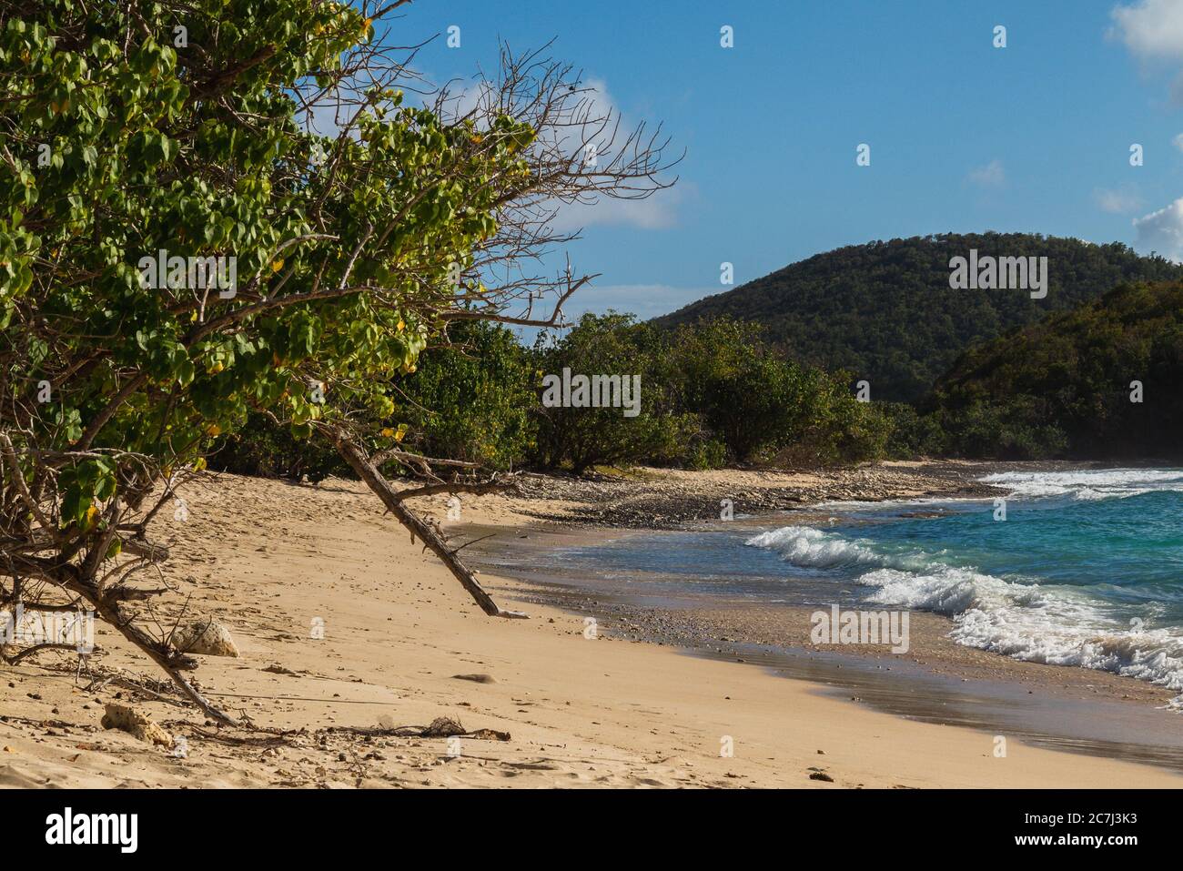 An empty Carlos Rosario Beach in Culebra, Puerto Rico Stock Photo