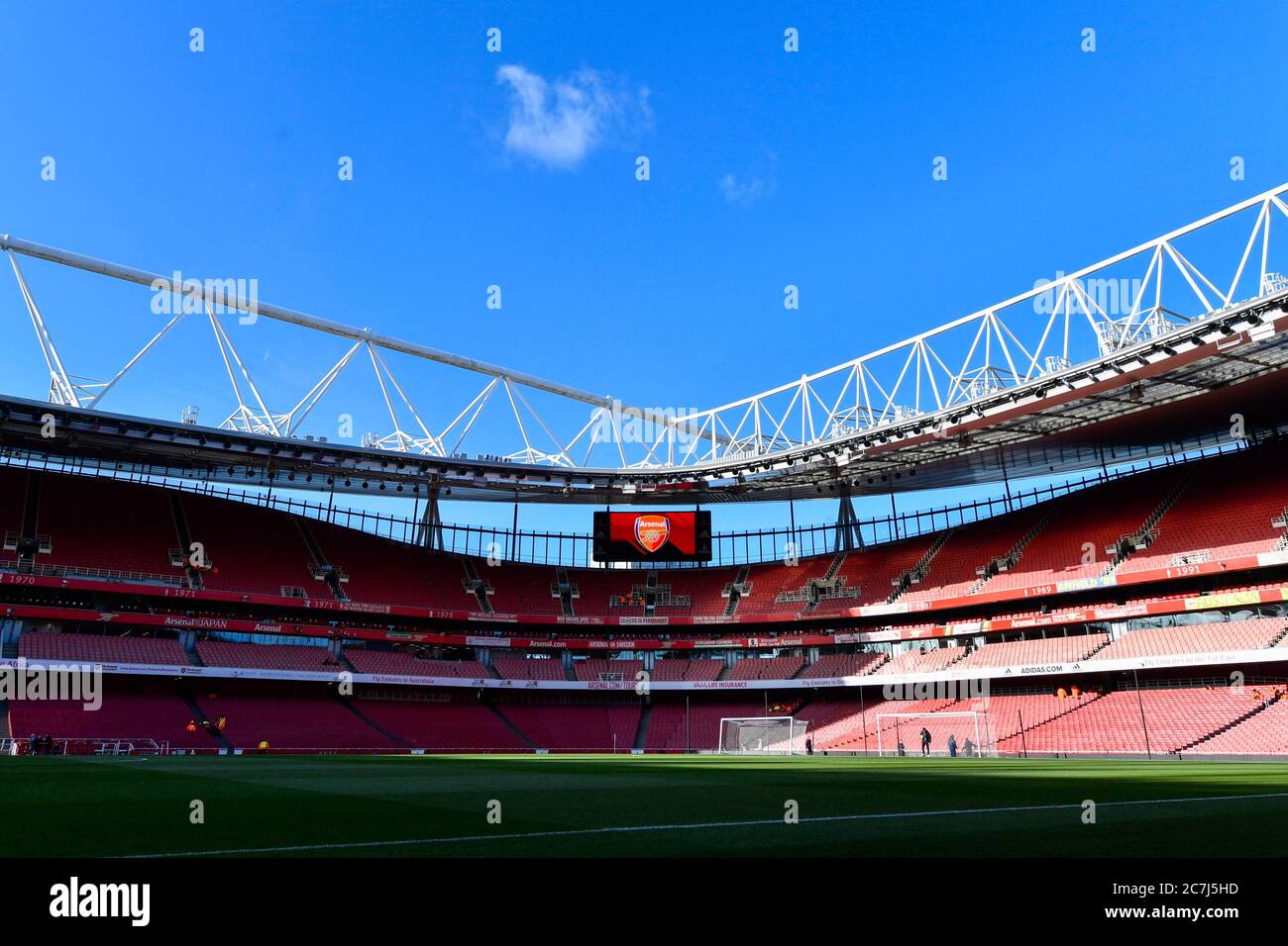 18th January 2020, Emirates Stadium, London, England; Premier League, Arsenal v Sheffield United : A general view of The Emirates, the home of Arsenal Credit: Simon Whitehead/News Images Stock Photo