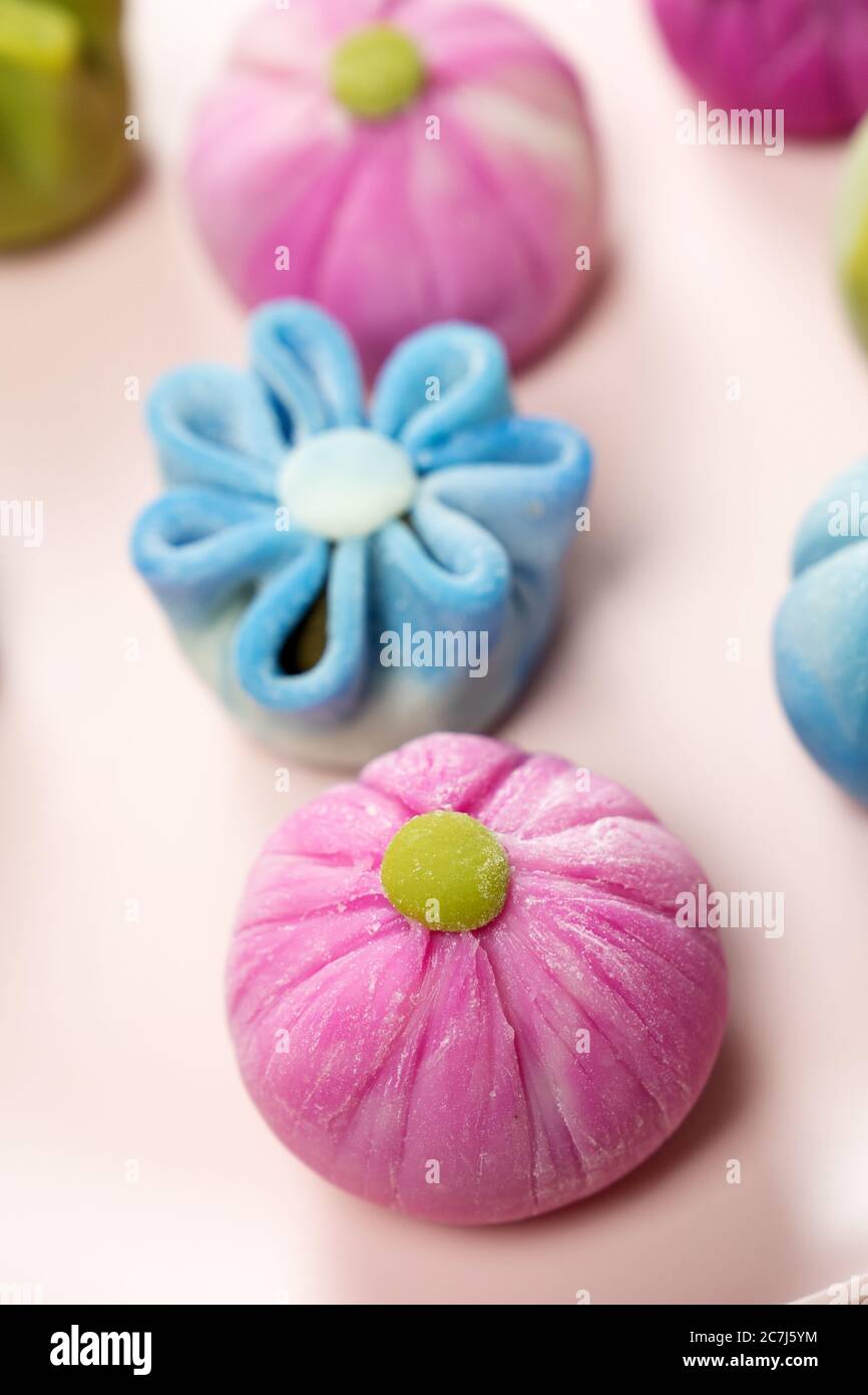 Japanese traditional confectionery cake wagashi Stock Photo Alamy