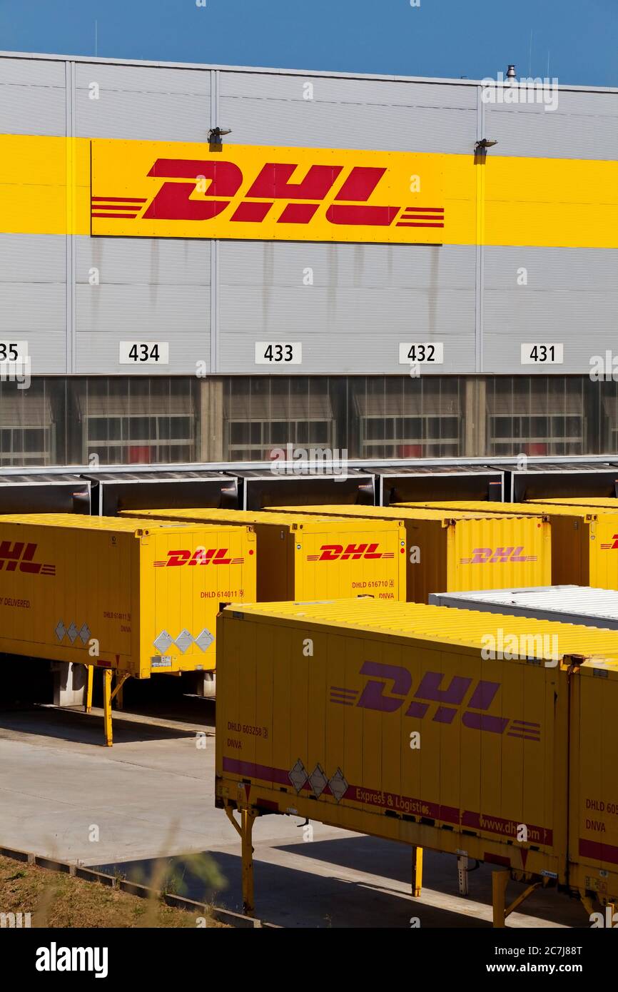 logistics centre of Deutsche Post DHL, Germany, North Rhine-Westphalia ...