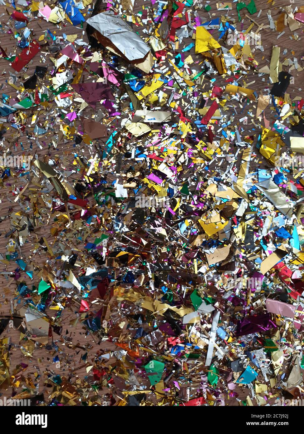 confetti on the ground of a children's room, Germany Stock Photo