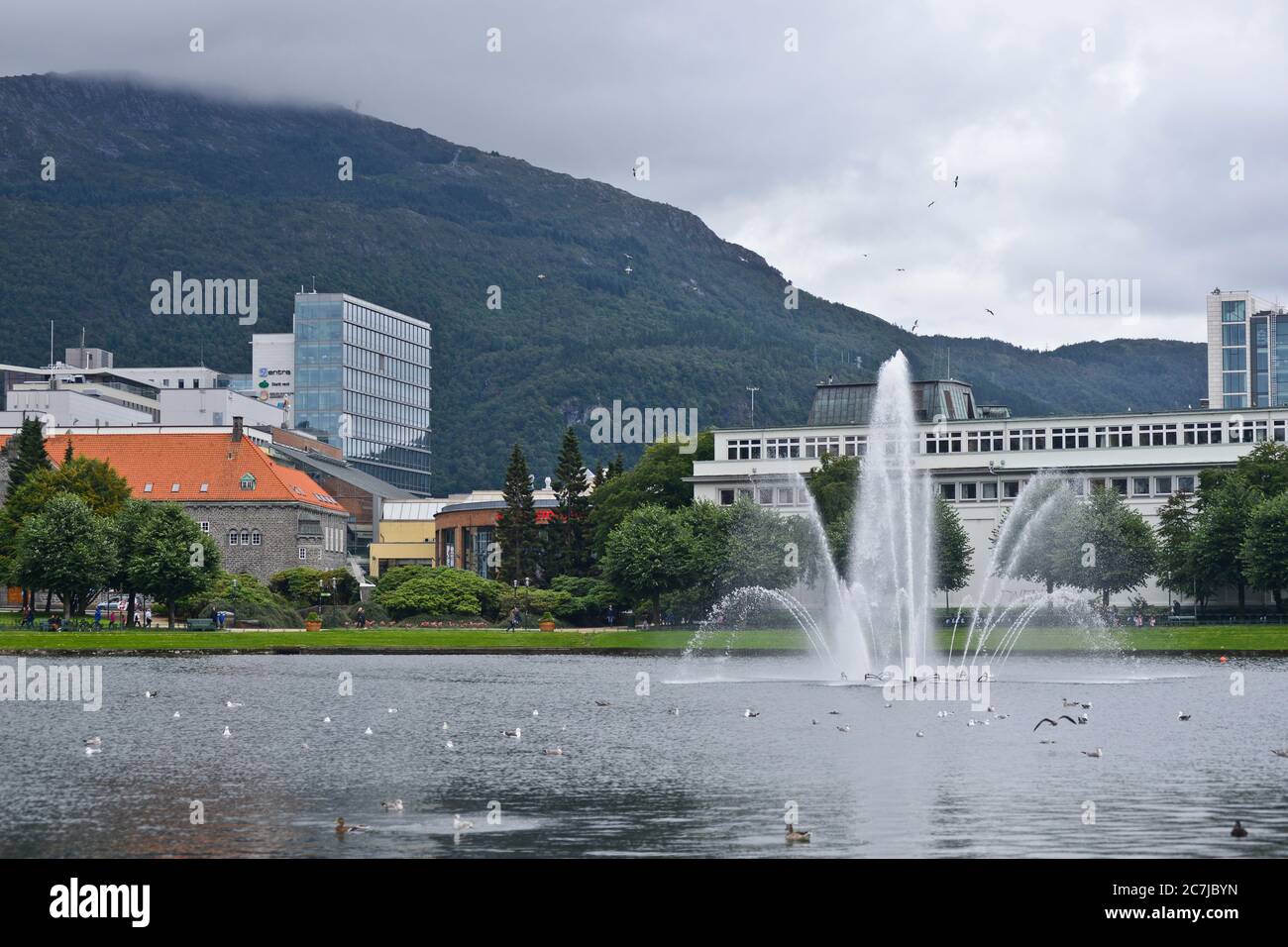 Lille Lungegrdsvannet, Bergen, Norway Stock Photo