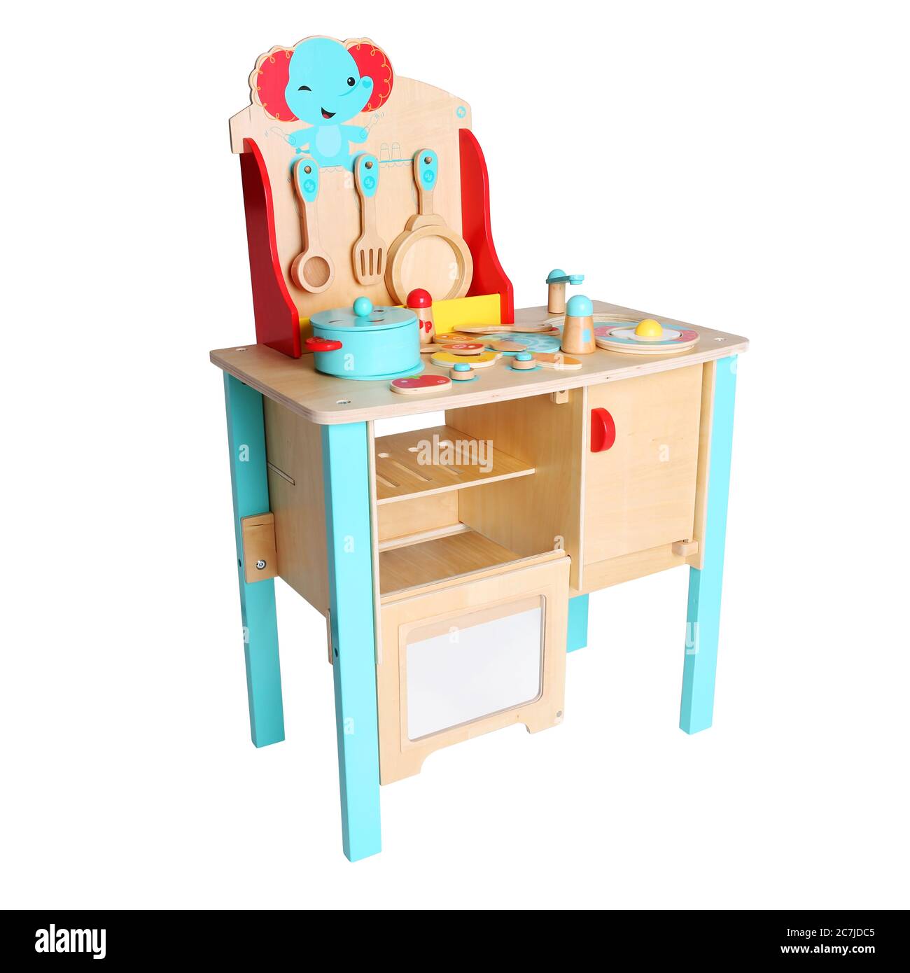 Toy kitchen isolated on white background (1 Stock Photo - Alamy