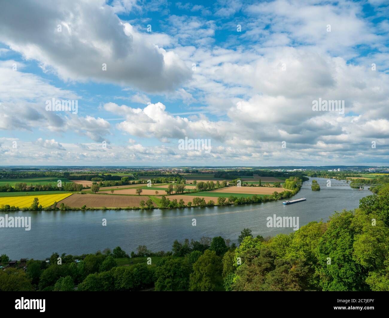 View from the Walhalla to the Danube, Bavaria, Germany Stock Photo