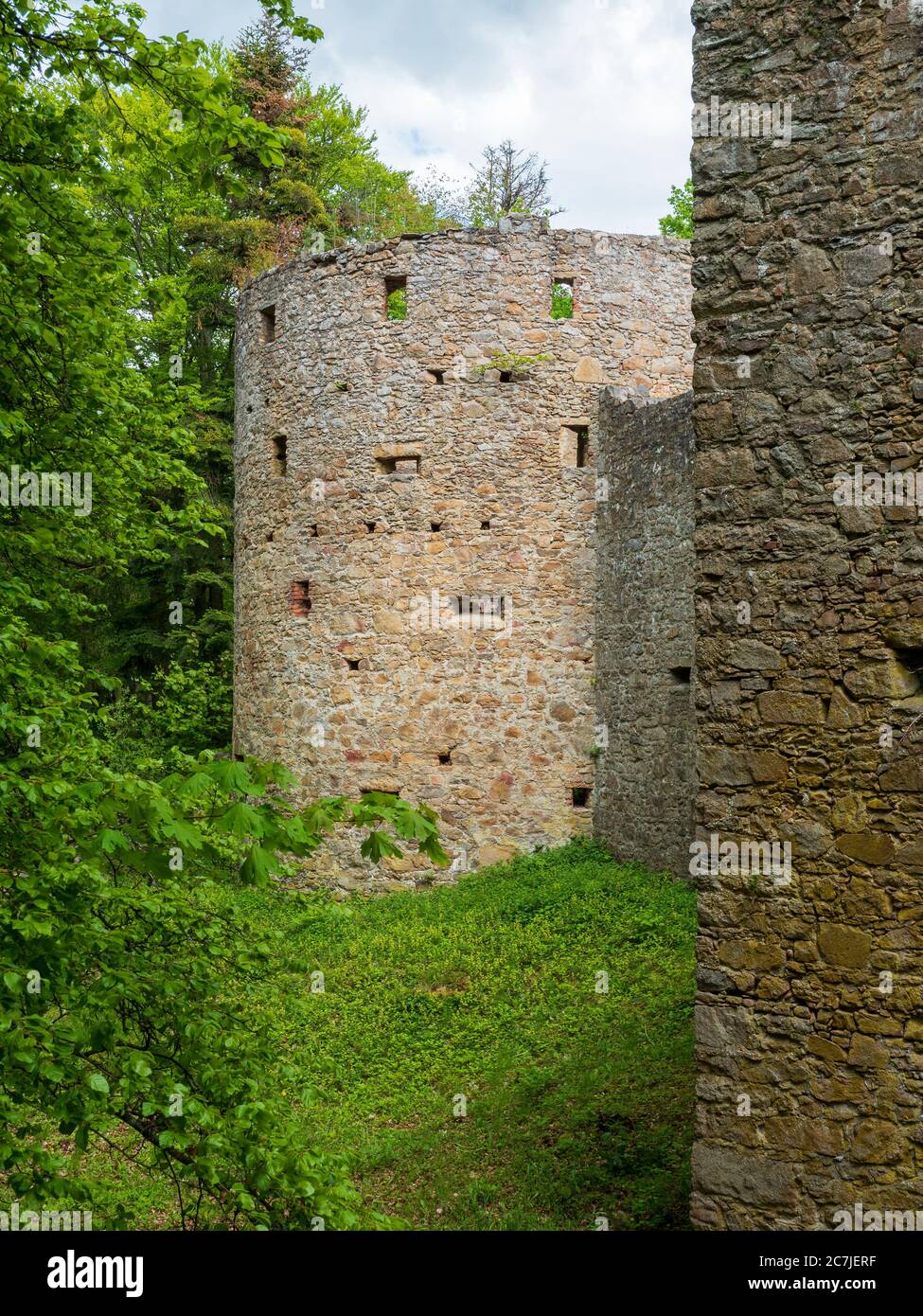 Kürnberg Castle Ruins, Bavarian Forest, Bavaria, Germany Stock Photo ...