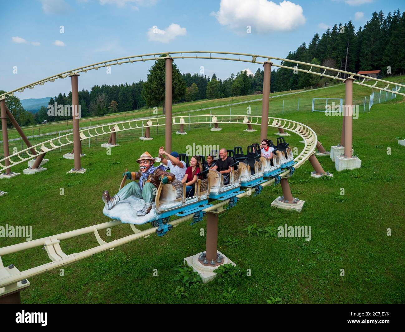Tobogganing and leisure paradise St. Englmar, Bavarian Forest, Bavaria, Germany Stock Photo