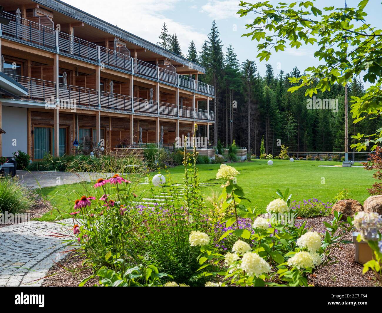 Hotel Riedlberg, Bavarian Forest, Bavaria, Germany Stock Photo