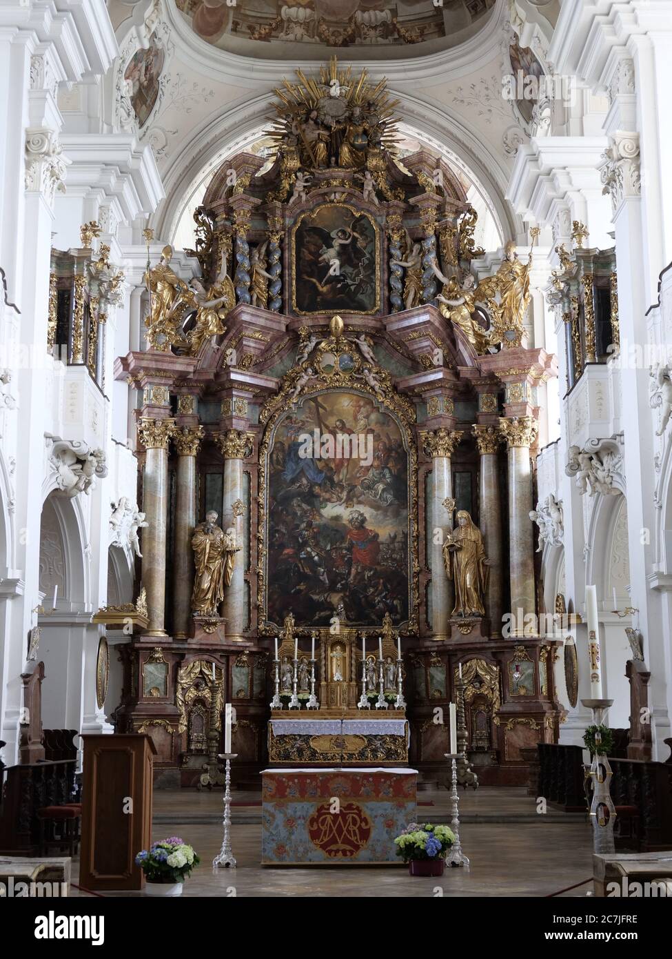 Niederalteich Monastery Church, Bavarian Forest, Bavaria, Germany Stock Photo