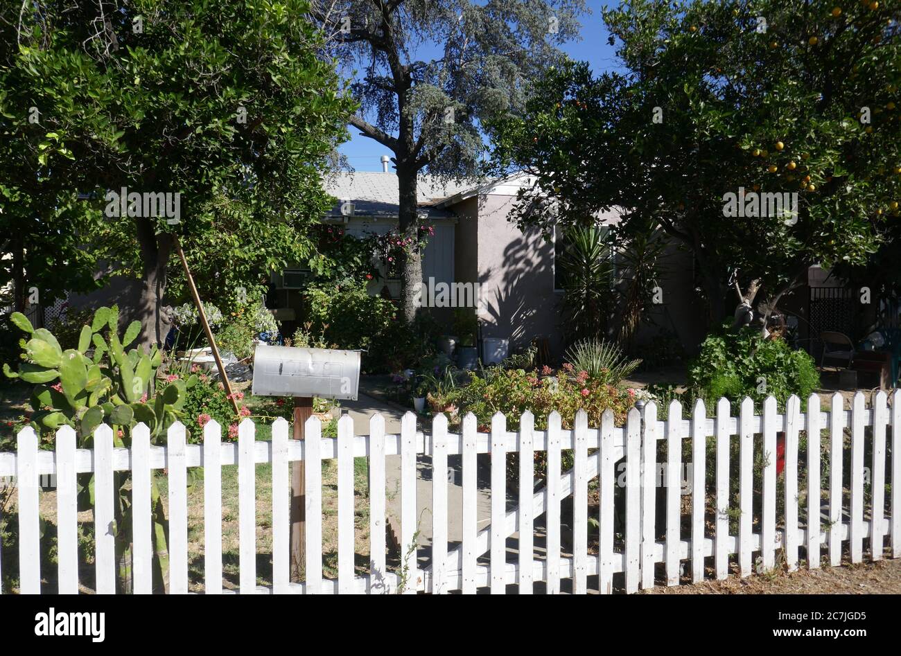 Pacoima, California, USA 17th July 2020 A general view of atmosphere of Ritchie Valen's former home on July 17, 2020 at 13428 W. Remington Street in Pacoima, California, USA. Photo by Barry King/Alamy Stock Photo Stock Photo