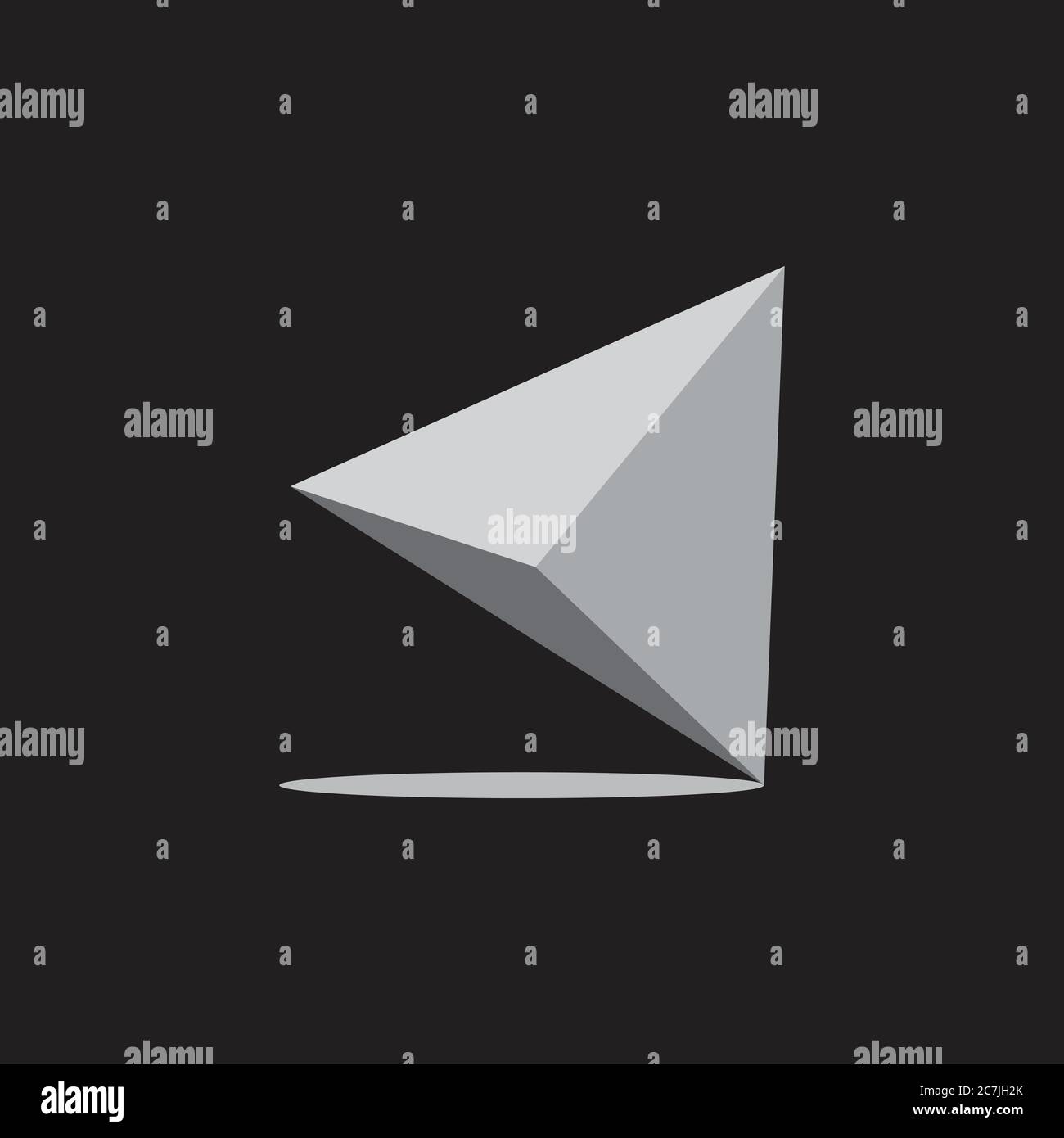 triangle pyramid 3d motion logo vector Stock Vector