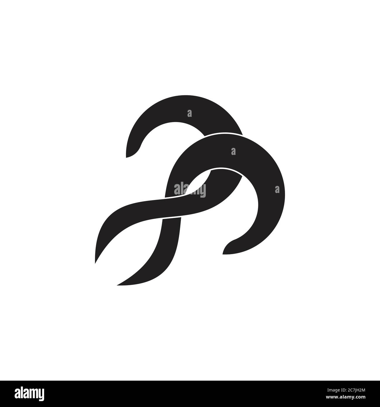 linked curves ribbon symbol logo vector Stock Vector Image & Art - Alamy