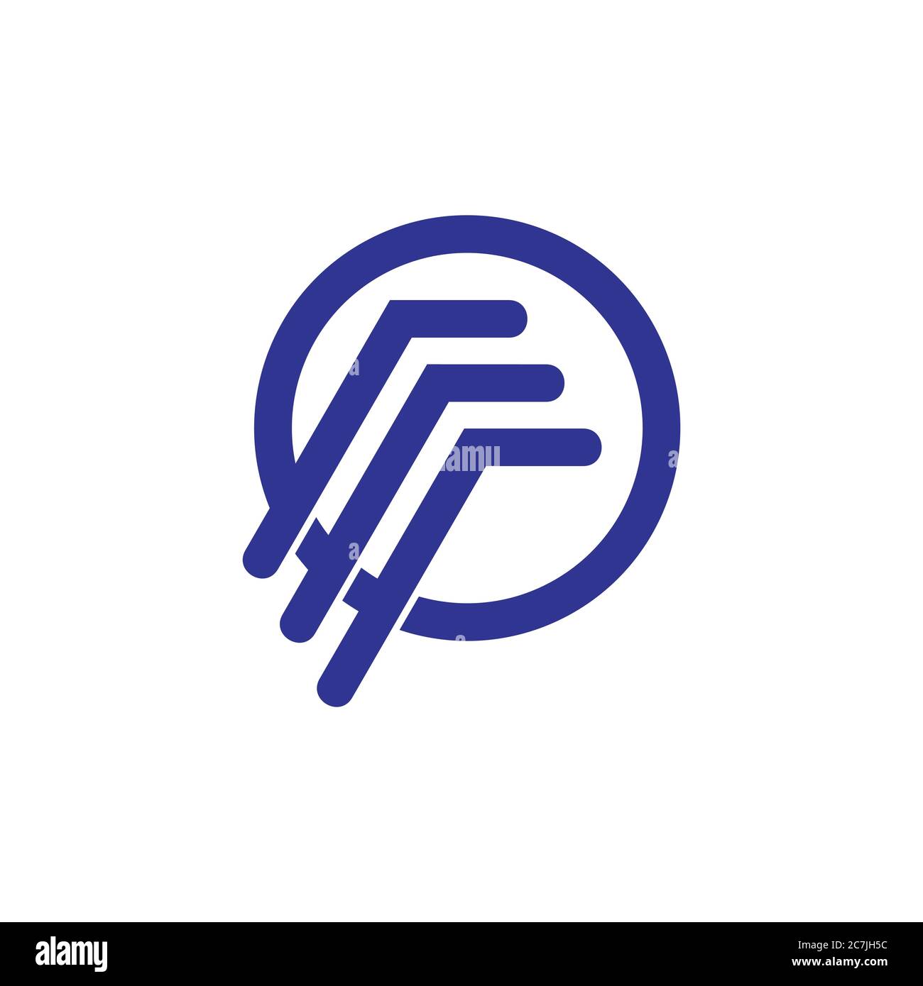 stripes arrows geometric circle logo vector Stock Vector
