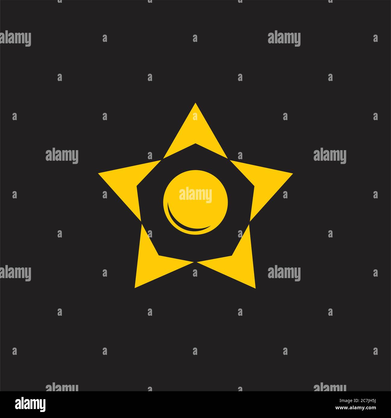 star circle arrows geometric logo Stock Vector