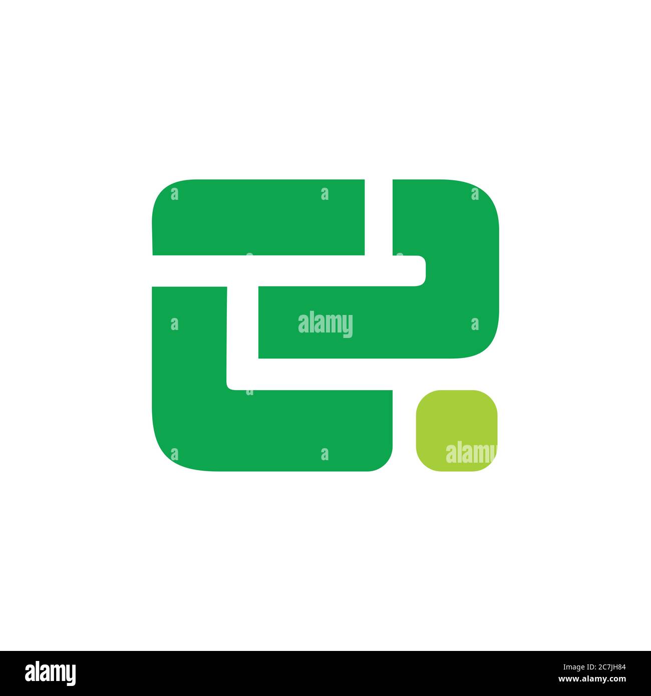 letter ce simple geometric square logo vector Stock Vector