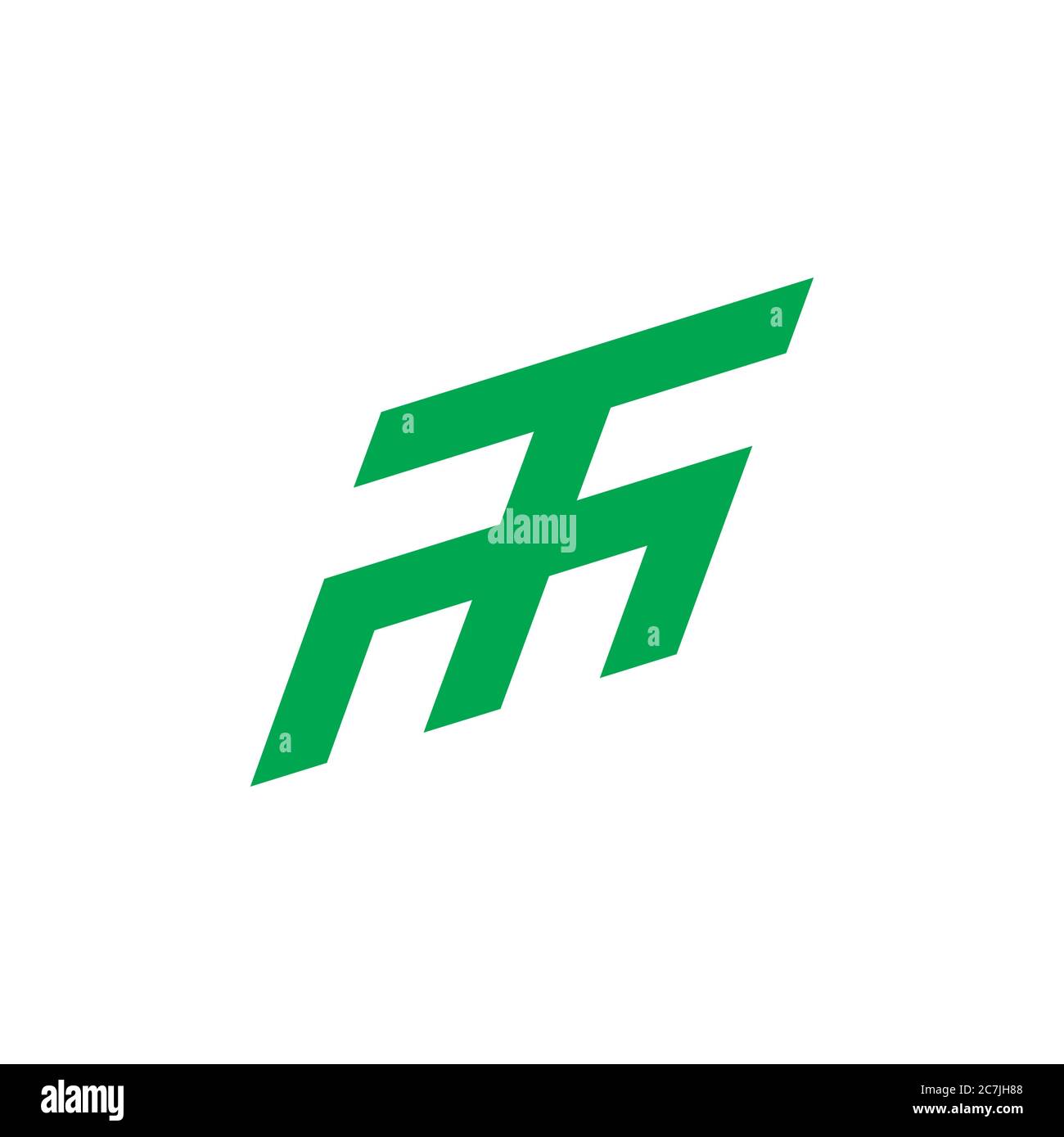 abstract letter mt simple geometric line logo Stock Vector
