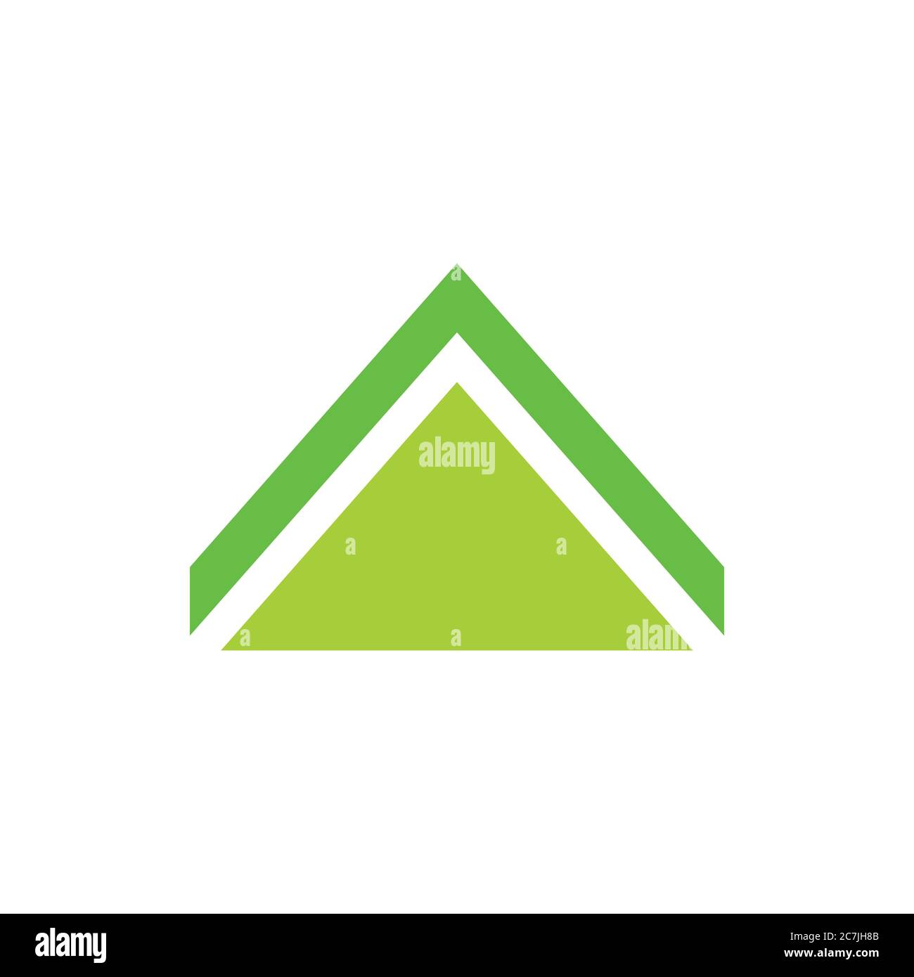 simple triangle green mountain arrow logo vector Stock Vector Image ...