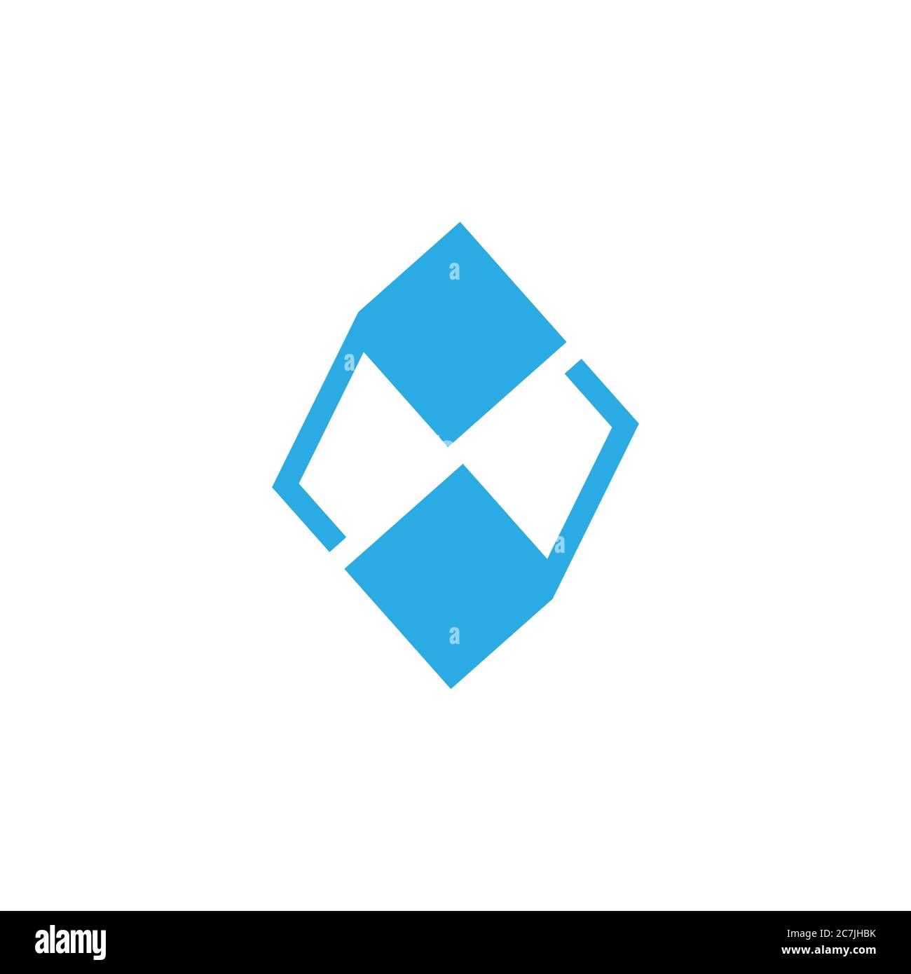 abstract blue diamond linked geometric logo Stock Vector Image & Art ...