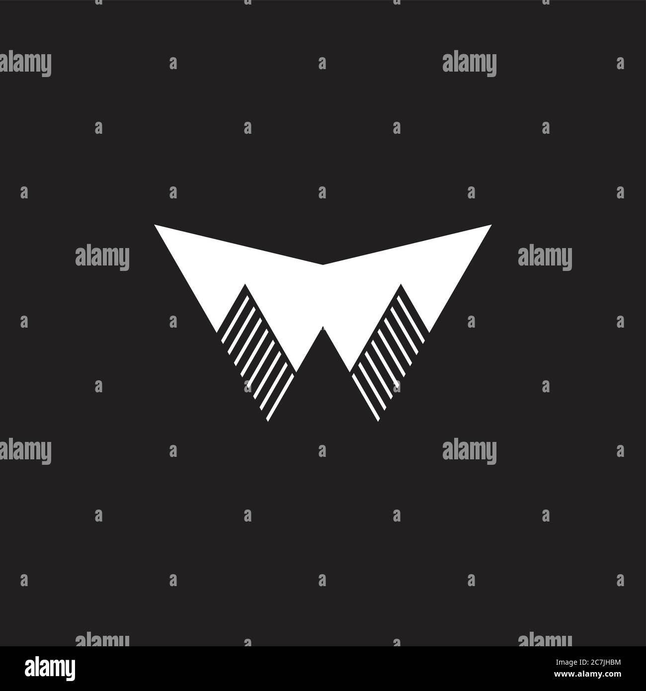 letter w stripes arrow geometric logo vector Stock Vector Image & Art ...