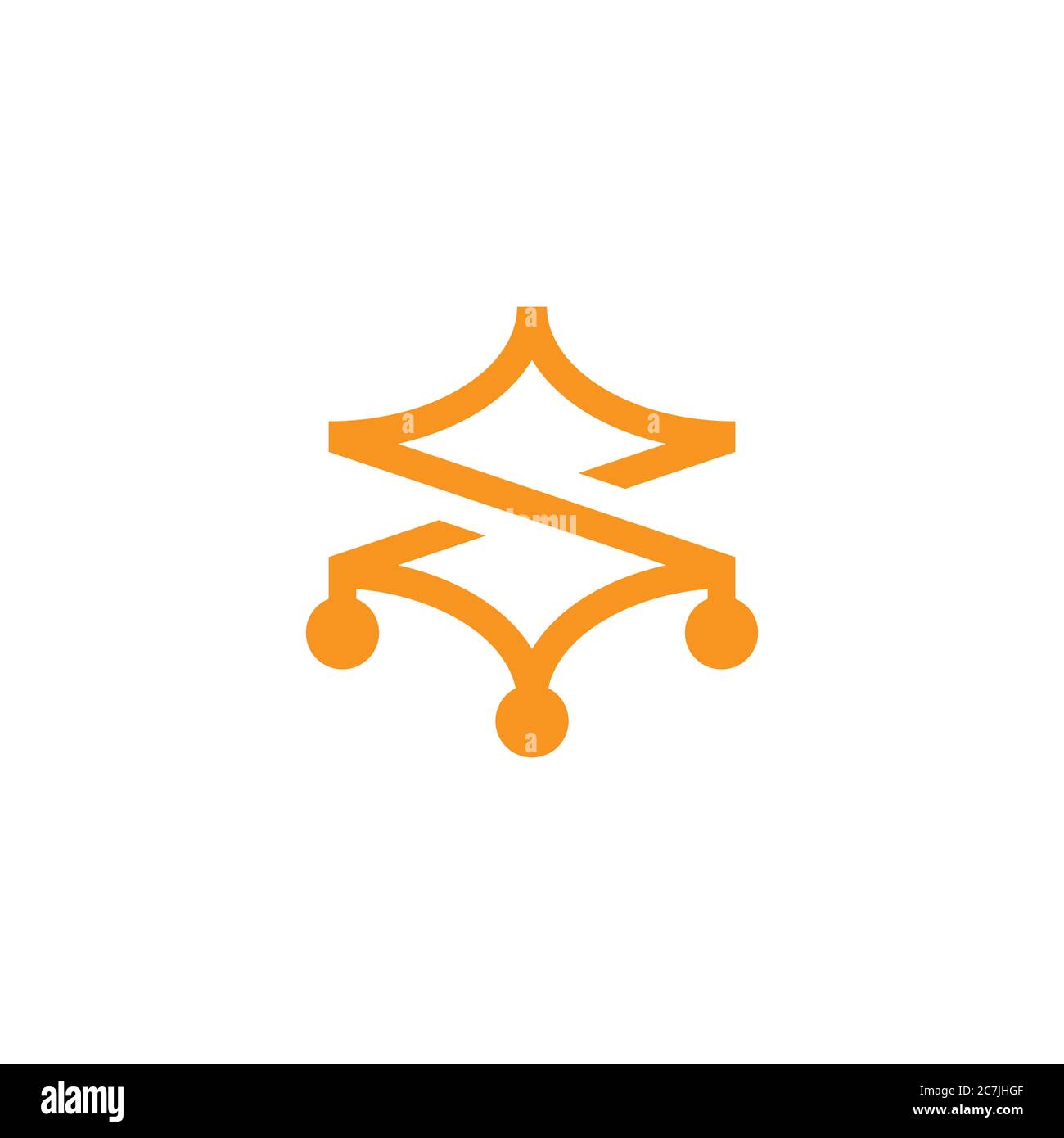 letter s simple geometric dots design symbol logo vector Stock Vector ...