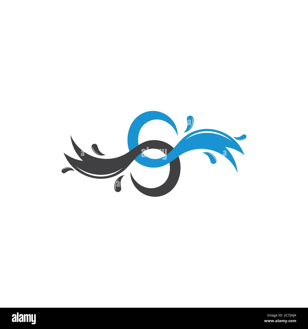 letter s water splash waves design logo vector Stock Vector Image & Art ...